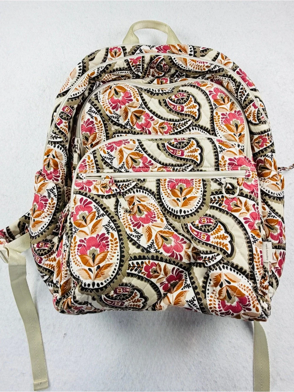 Vera Bradley Bancroft Backpack & Lunch Tote Set Blooming Paisley Premium Cotton